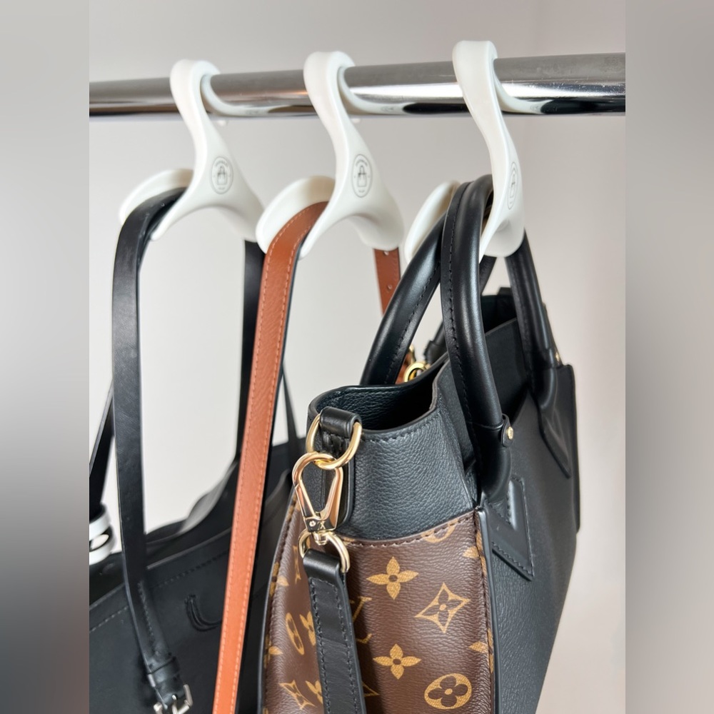 3pk Handbag Hanger Sturdy Acrylic Closet Organizer Purse Storage Hook in White - Picture 4 of 10